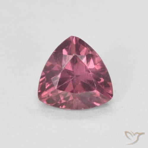 Granato rodolite Rosso scuro naturale da 0.57 ct, Taglio trillion, VS