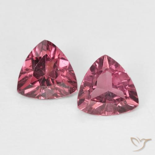1.04ctw Naturale Rosso medio Granato rodolite, Taglio trillion, VVS-VS