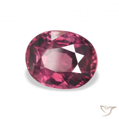 Granato rodolite Rosa Bacca Viola naturale da 2.65 ct, Ovale, VVS-VS