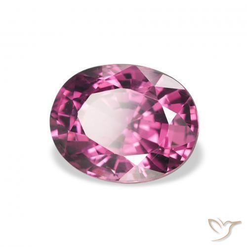 Granato rodolite Viola rossastro naturale da 2.36 ct, Ovale, VVS-VS