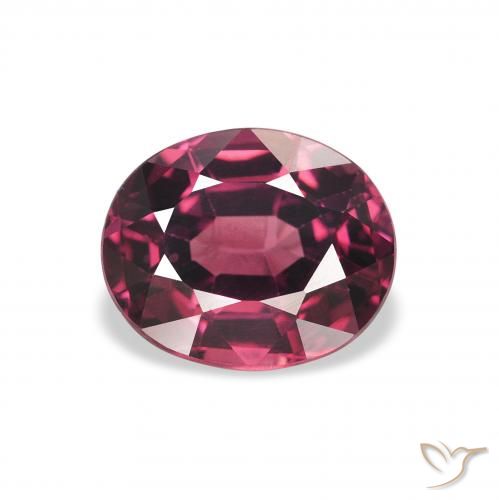 2.13ct Naturale Medium Dark-Purple Granato rodolite, Ovale, VVS-VS