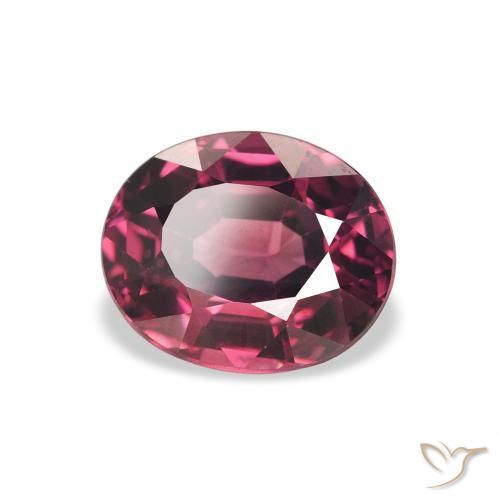 Granato rodolite Medium Dark-Purple naturale da 2.13 ct, Ovale, VVS-VS