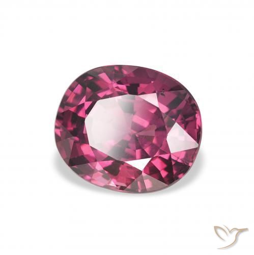 Granato rodolite Viola medio naturale da 2.31 ct, Ovale, VVS-VS