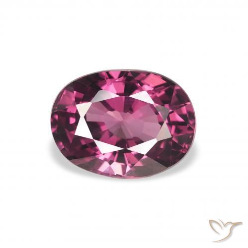 1.96ct Naturale Viola medio Granato rodolite, Ovale, VVS