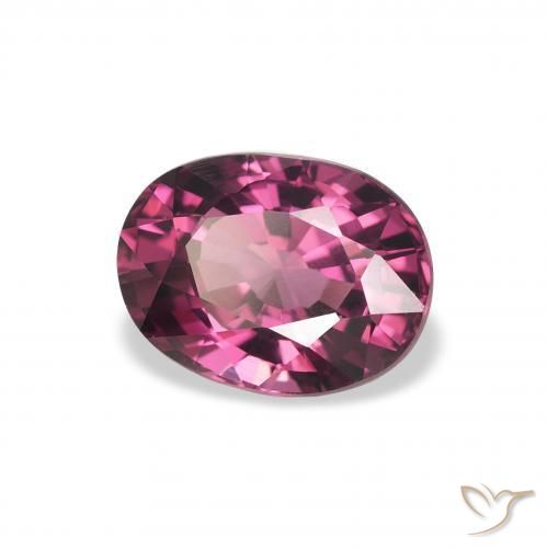 Granato rodolite Viola medio naturale da 1.96 ct, Ovale, VVS