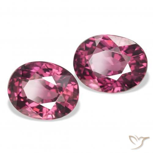 Gemme di Granato rodolite Rosso lampone naturale da 4.43 ct, Ovale, VVS-VS