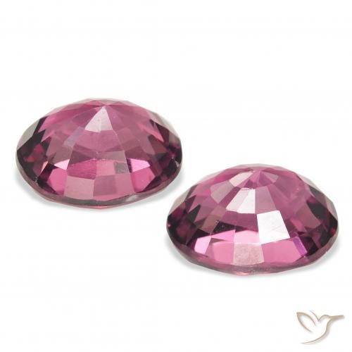 Gemme di Granato rodolite Rosso lampone naturale da 4.43 ct, Ovale, VVS-VS