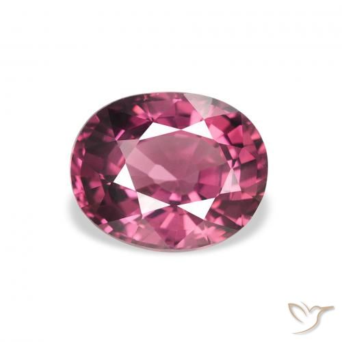 2.04ct Naturale Viola rossastro Granato rodolite, Ovale, VS