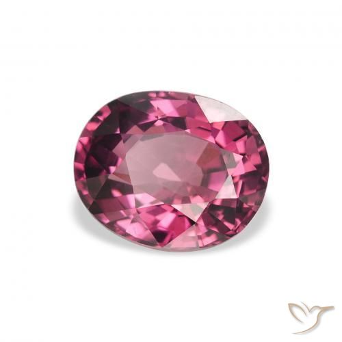 Granato rodolite Viola rossastro naturale da 2.04 ct, Ovale, VS