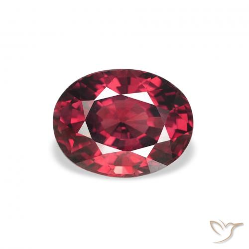 2.08ct Naturale Rosso intenso Granato rodolite, Ovale, VS