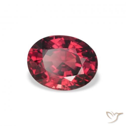 Granato rodolite Rosso intenso naturale da 2.08 ct, Ovale, VS