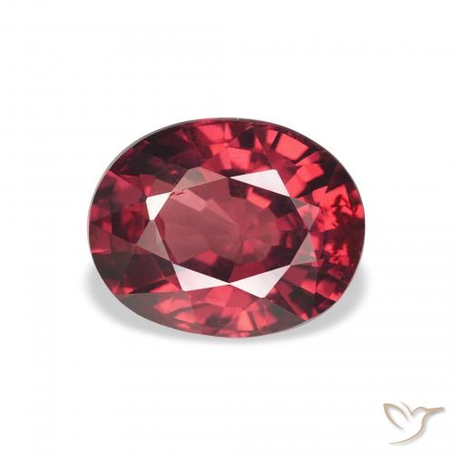 2.86ct Naturale Rosso scuro Granato rodolite, Ovale, VS