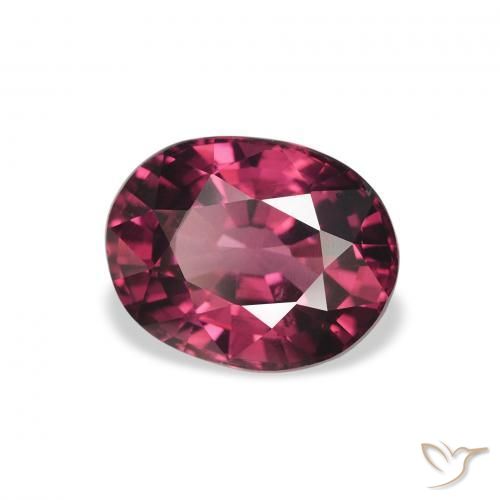Granato rodolite Rosso purpureo naturale da 2.26 ct, Ovale, VS