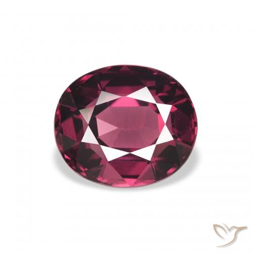 2.78ct Naturale Viola rossastro Granato rodolite, Ovale, VVS