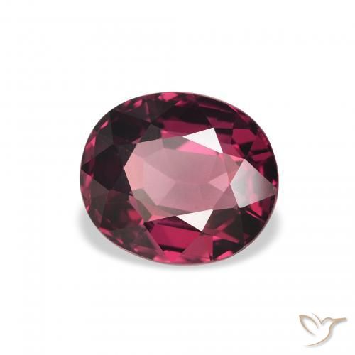 Granato rodolite Viola rossastro naturale da 2.78 ct, Ovale, VVS