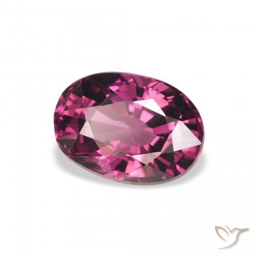 Granato rodolite Viola medio naturale da 2.67 ct, Ovale, VVS