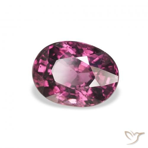 Granato rodolite Viola scuro naturale da 2.29 ct, Ovale, VS