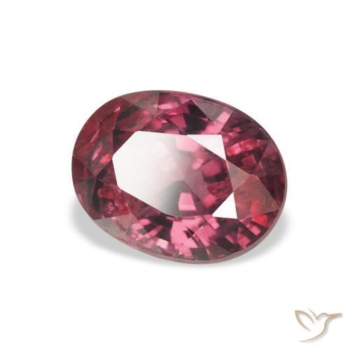 Granato rodolite Bacca Viola naturale da 2.95 ct, Ovale, VS