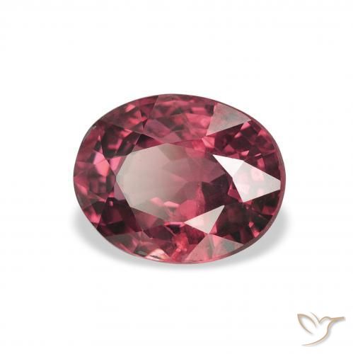 Granato rodolite Viola rossastro naturale da 2.23 ct, Ovale, VS