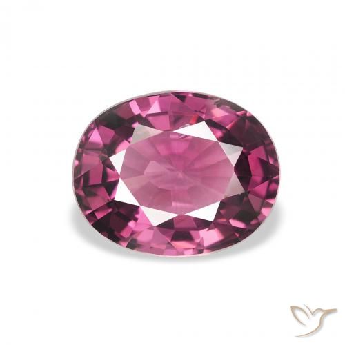 2.47ct Naturale Magenta-Rosa Granato rodolite, Ovale, VS