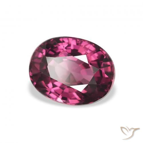 Granato rodolite Viola medio naturale da 2.63 ct, Ovale, VS