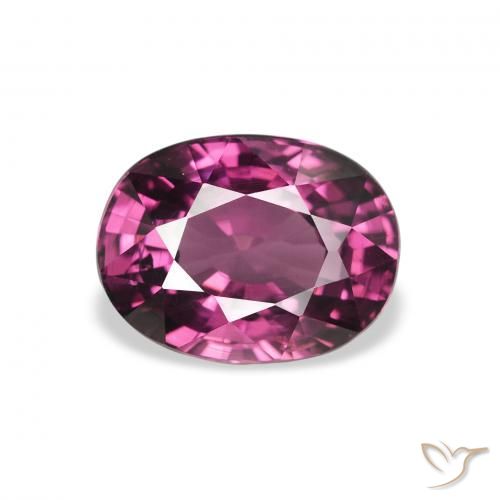 2.41ct Naturale Rosa Bacca Viola Granato rodolite, Ovale, VS
