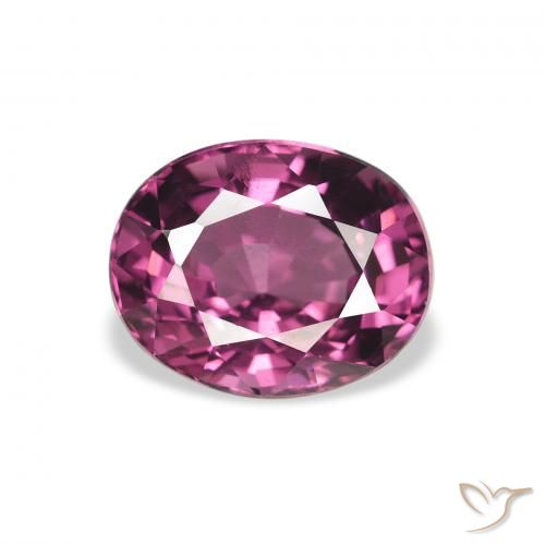 2.56ct Naturale Rosa Bacca Viola Granato rodolite, Ovale, VS