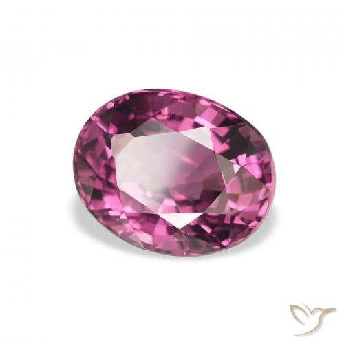 Granato rodolite Rosa Bacca Viola naturale da 2.56 ct, Ovale, VS