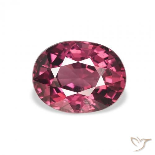 2.76ct Naturale Viola rossastro Granato rodolite, Ovale, VS