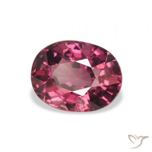 Granato rodolite Viola rossastro naturale da 2.76 ct, Ovale, VS