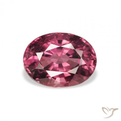 2.46ct Naturale Rosa Bacca Viola Granato rodolite, Ovale, VS