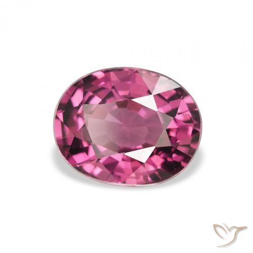Granato rodolite Rosa Bacca Viola naturale da 2.34 ct, Ovale, VS