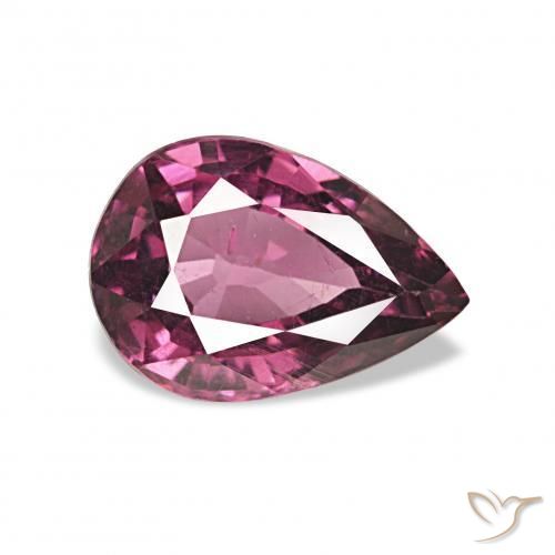Granato rodolite Viola medio naturale da 1.21 ct, Forma a pera, VS