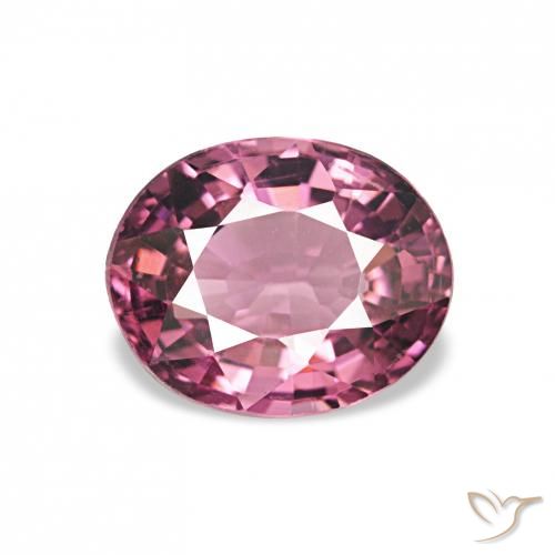 1.11ct Rosa violetto Granato rodolite, Ovale, VVS