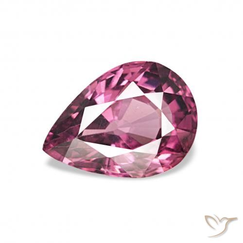 Granato rodolite Uva naturale da 1.27 ct, Forma a pera, VVS