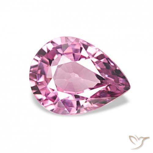 Granato rodolite Viola rossastro naturale da 1.02 ct, Forma a pera, VVS