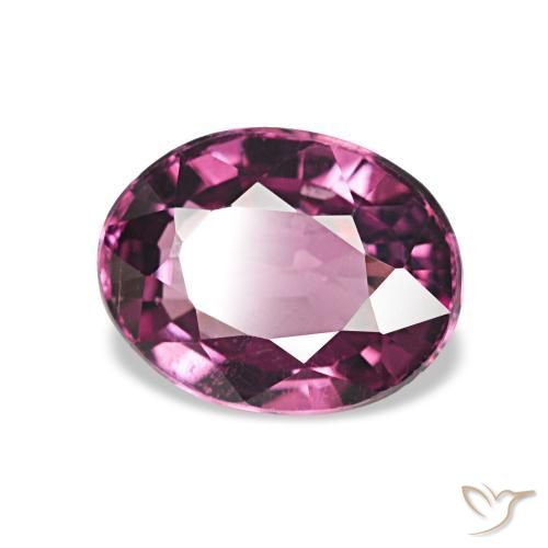 Granato rodolite Uva Brillante naturale da 1.27 ct, Ovale, VVS
