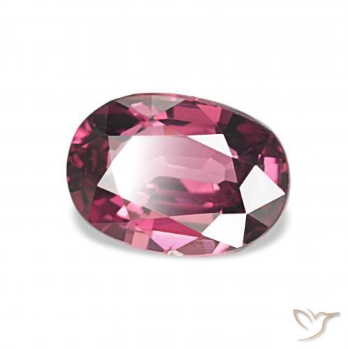 Granato rodolite Viola medio naturale da 1.24 ct, Ovale, VVS