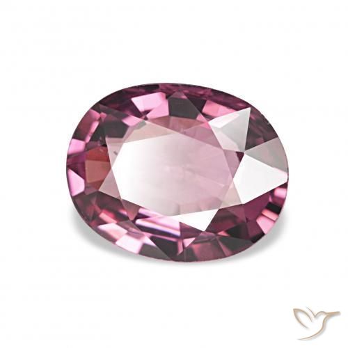 Granato rodolite Viola rossastro scuro naturale da 1.13 ct, Ovale, VVS-VS