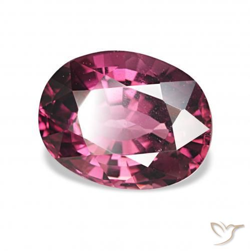 Granato rodolite Viola scuro naturale da 1.65 ct, Ovale, VVS-VS