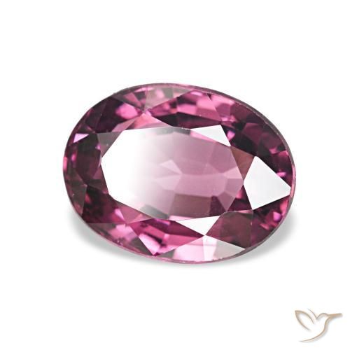 Granato rodolite Viola rossastro naturale da 1.34 ct, Ovale, VVS-VS