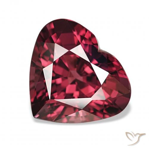 4.19ct Rosso Merlot Granato rodolite, Cuore, VVS