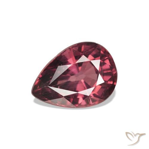 1.13ct Rosso scarlatto Granato rodolite Pietre preziose, Forma a pera, VVS-VS