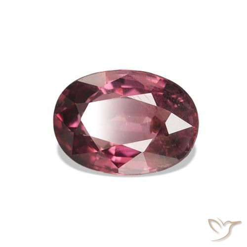 Granato rodolite Magenta-rosa scuro Dark naturale da 1.10 ct, Taglio ovale, VS-SI