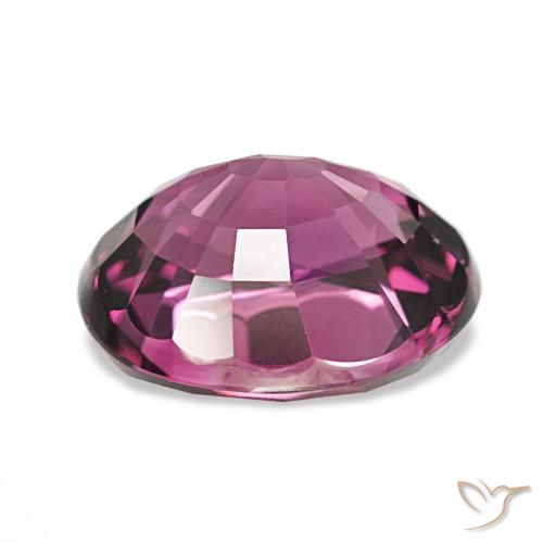 Granato rodolite Rosa intenso Bacca Viola naturale da 4.21 ct, Ovale, VVS