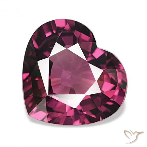 3.95ct Viola scuro Granato rodolite, Cuore, VVS