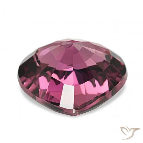 Granato rodolite Viola scuro naturale da 3.95 ct, Cuore, VVS