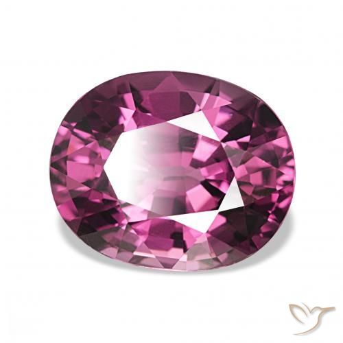 Granato rodolite Medium Dark-Purple naturale da 4.24 ct, Ovale, VVS