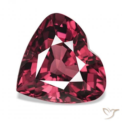 4.75ct Medium Dark-Red Granato rodolite, Cuore, VVS