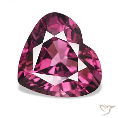 4.06ct Viola scuro Granato rodolite, Cuore, VVS